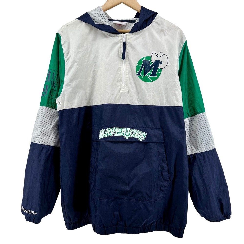 Mitchell & Ness Dallas Mavericks Jacket NBA Hardwood Classics Half Zip Hood